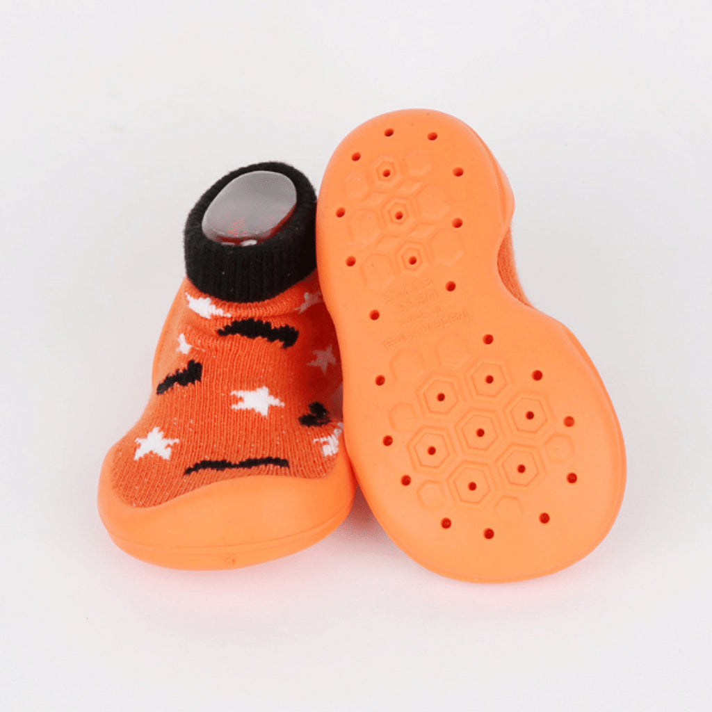Ggomoosin Orange Star Rubber Sock Shoes Ggomoosin Orange Star Rubber Sock Shoes 
