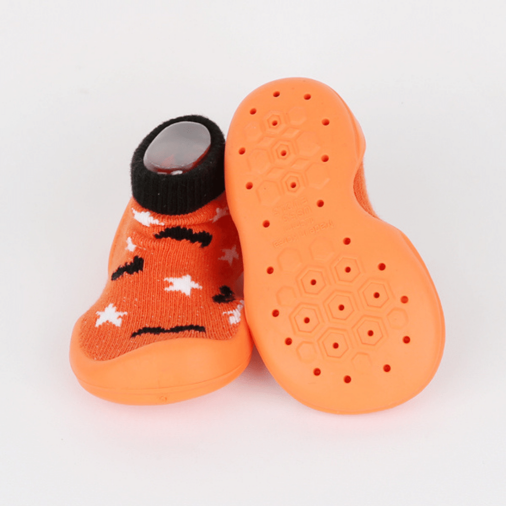 Ggomoosin Orange Star Rubber Sock Shoes Ggomoosin Orange Star Rubber Sock Shoes 
