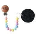 Glitter & Spice Cookie Silicone Teether with Pacifier Clip - Rainbow Glitter & Spice Cookie Silicone Teether with Pacifier Clip - Rainbow 