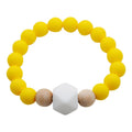Glitter & Spice Adult Silicone Teething Gemstone Bracelet Sunshine Yellow 