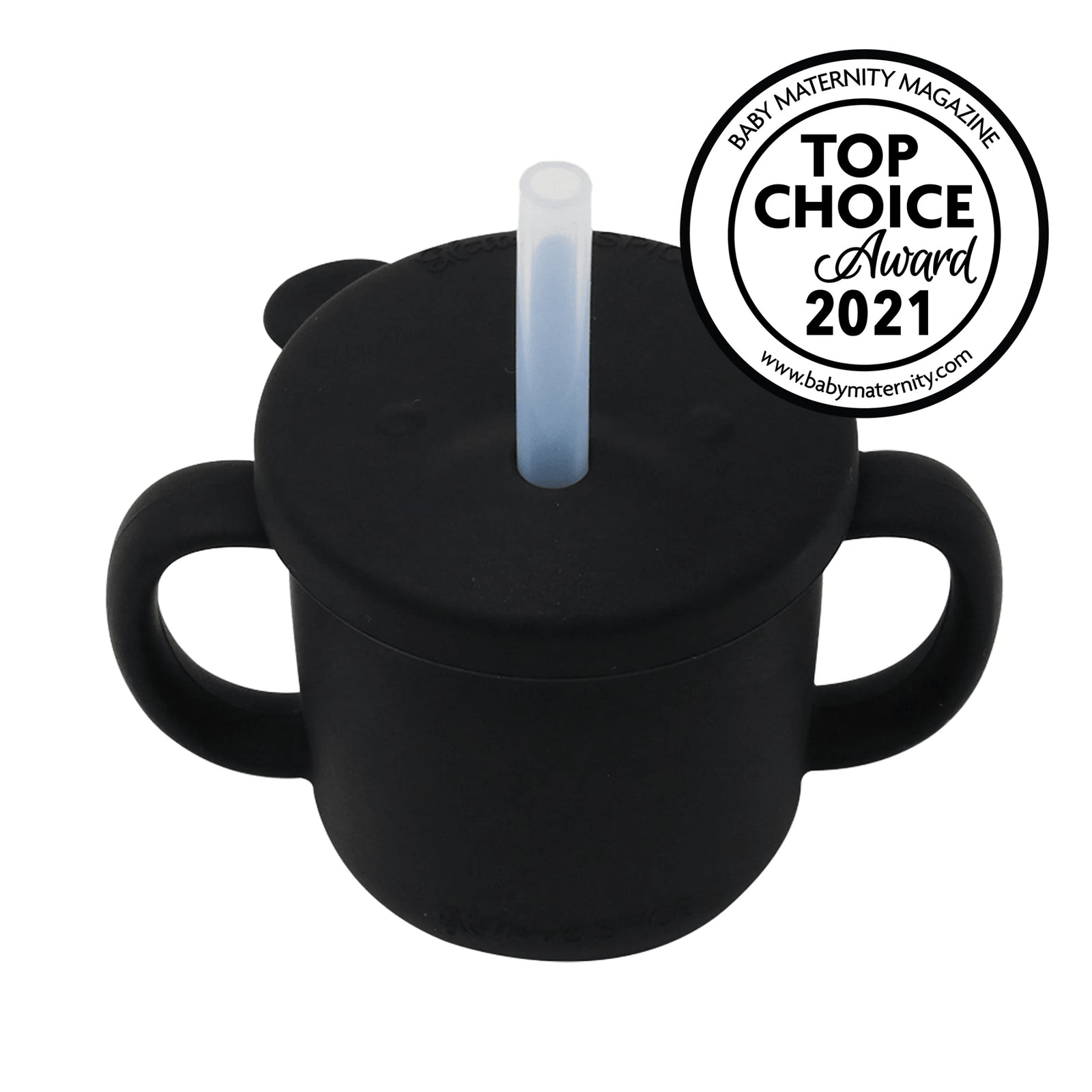 Glitter & Spice Grow with Me Silicone Bear Cup 150ml Black 