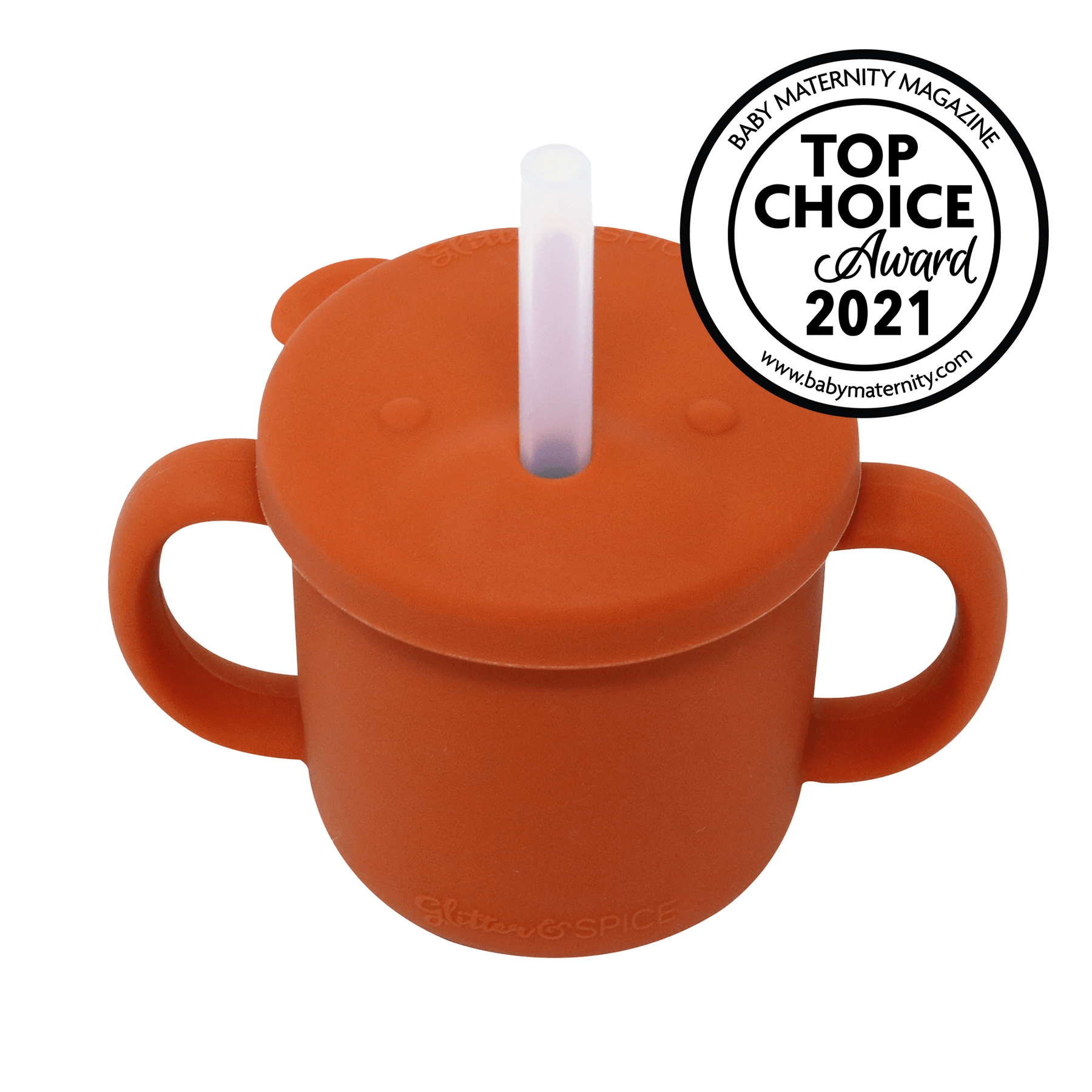 Glitter & Spice Grow with Me Silicone Bear Cup 150ml Bohemian Rust 