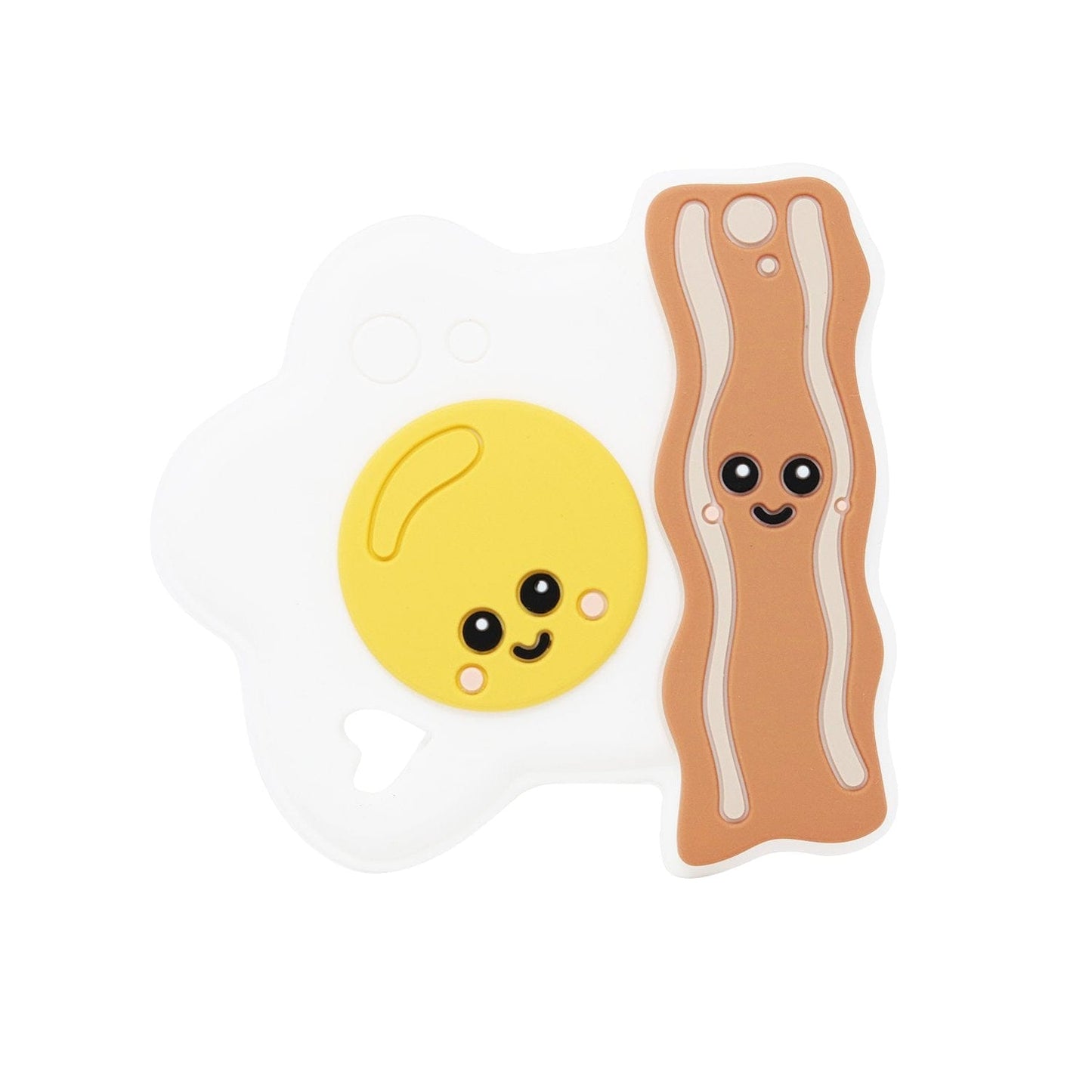 Glitter & Spice Eggs and Bacon Silicone Teether with Pacifier Clip Glitter & Spice Eggs and Bacon Silicone Teether with Pacifier Clip 