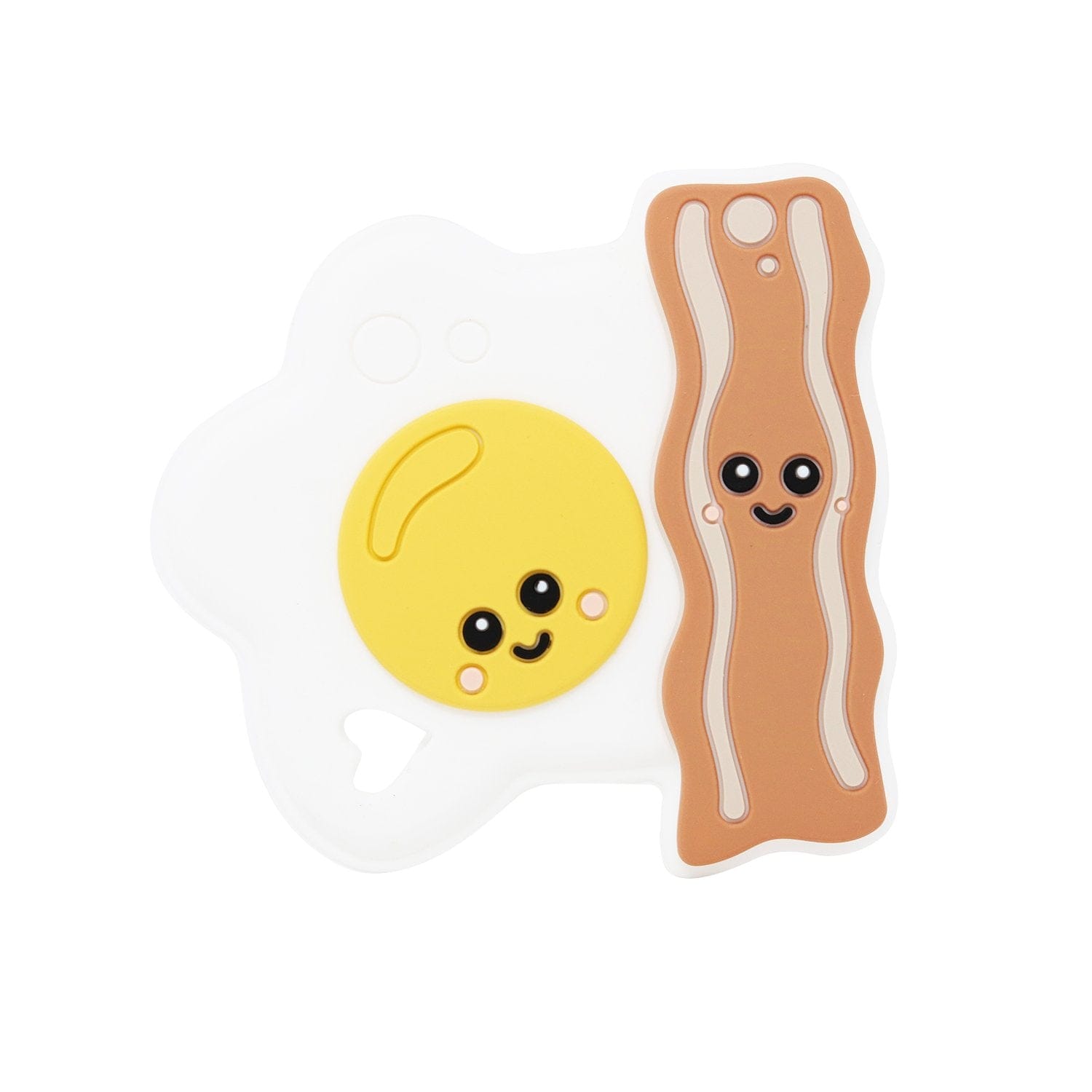 Glitter & Spice Eggs and Bacon Silicone Teether with Pacifier Clip Glitter & Spice Eggs and Bacon Silicone Teether with Pacifier Clip 