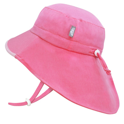 Jan & Jul Kids Gro-With-Me® Aqua-Dry Adventure UPF 50+ Sun Hats Watermelon Pink / XL (5-12Y) HAV0-RPK-XL