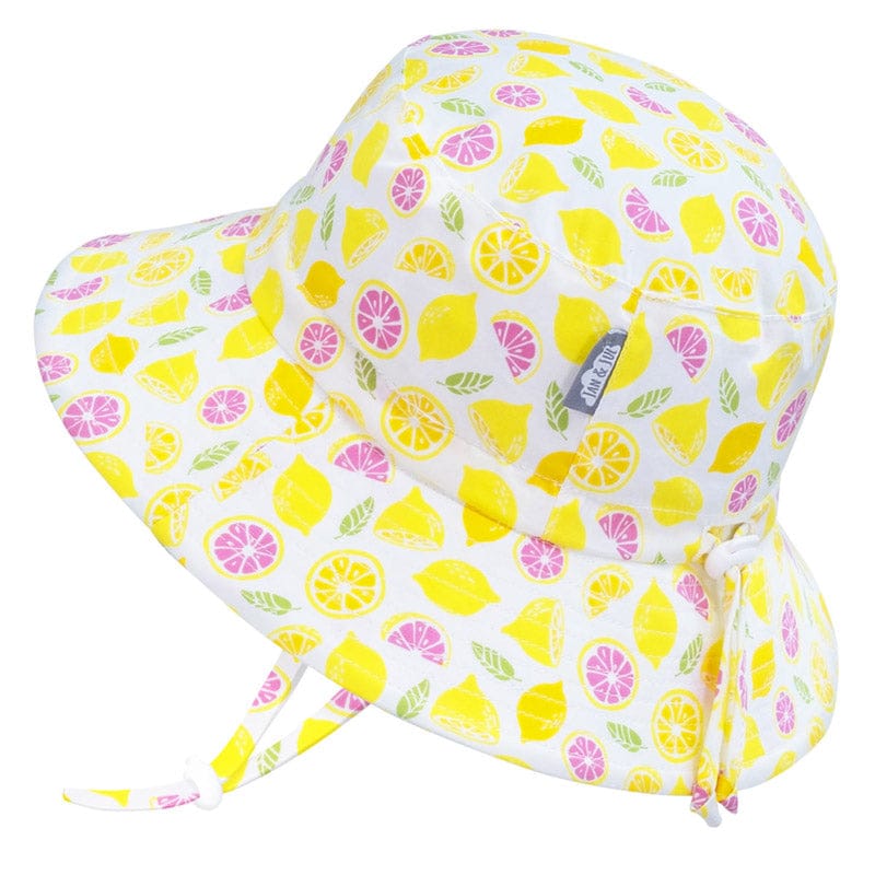 Jan & Jul Kids Gro-With-Me® Cotton Bucket UPF 50+ Sun Hats Lemons / XL (5-12Y) HCB0-LMN-XL