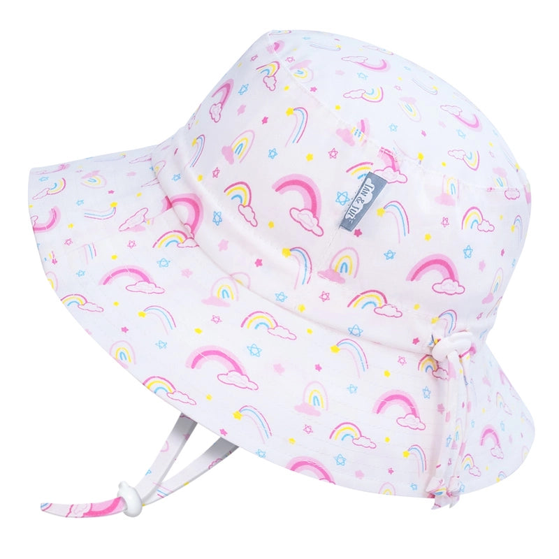 Jan & Jul Kids Gro-With-Me® Cotton Bucket UPF 50+ Sun Hats Rainbow / XL (5-12Y) HCB0-RBW-XL