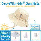 Jan & Jul Kids Gro-With-Me® Cotton Bucket UPF 50+ Sun Hats Jan & Jul Kids Gro-With-Me® Cotton Bucket UPF 50+ Sun Hats 