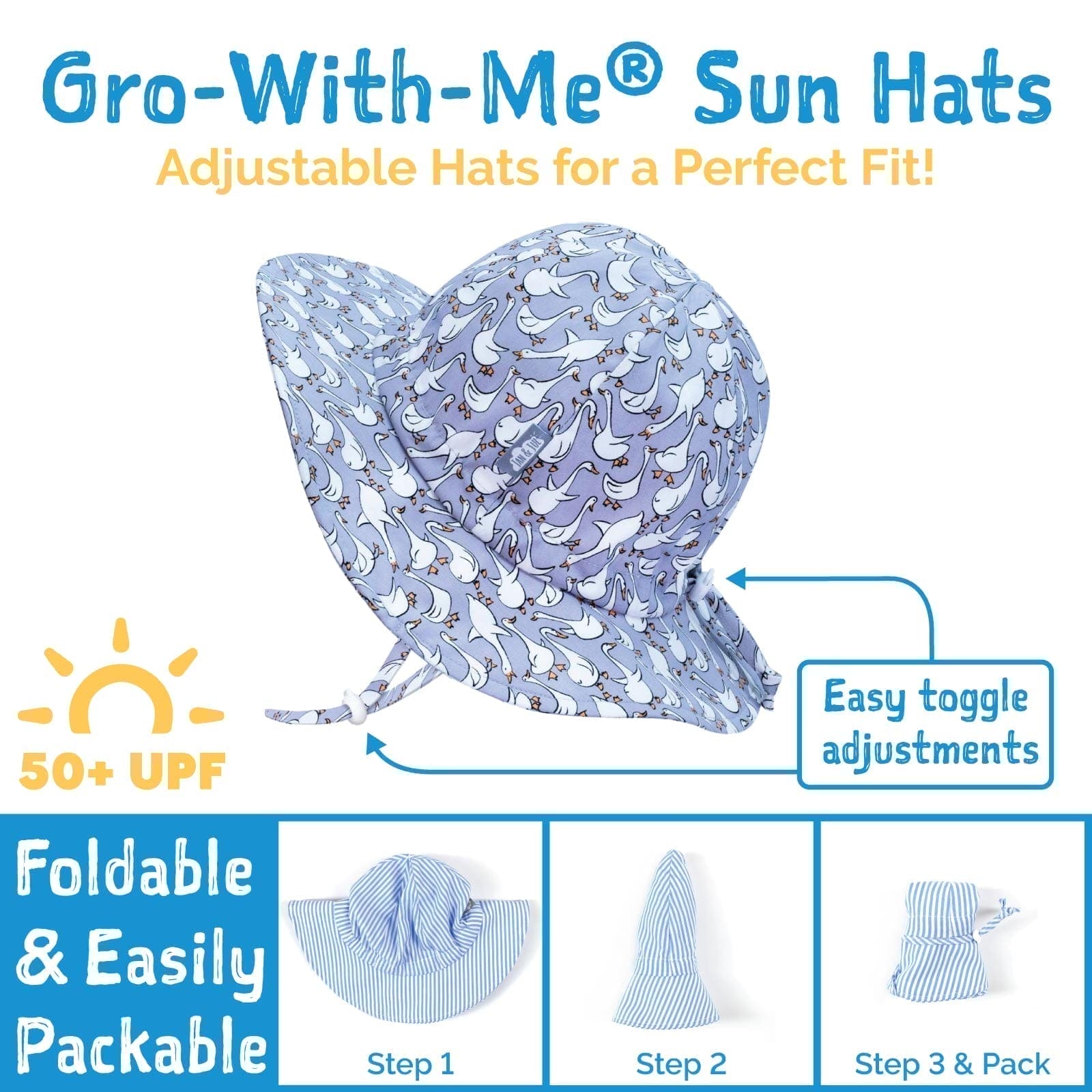 Jan & Jul Kids Gro-With-Me® Cotton Floppy UPF 50+ Sun Hats Jan & Jul Kids Gro-With-Me® Cotton Floppy UPF 50+ Sun Hats 
