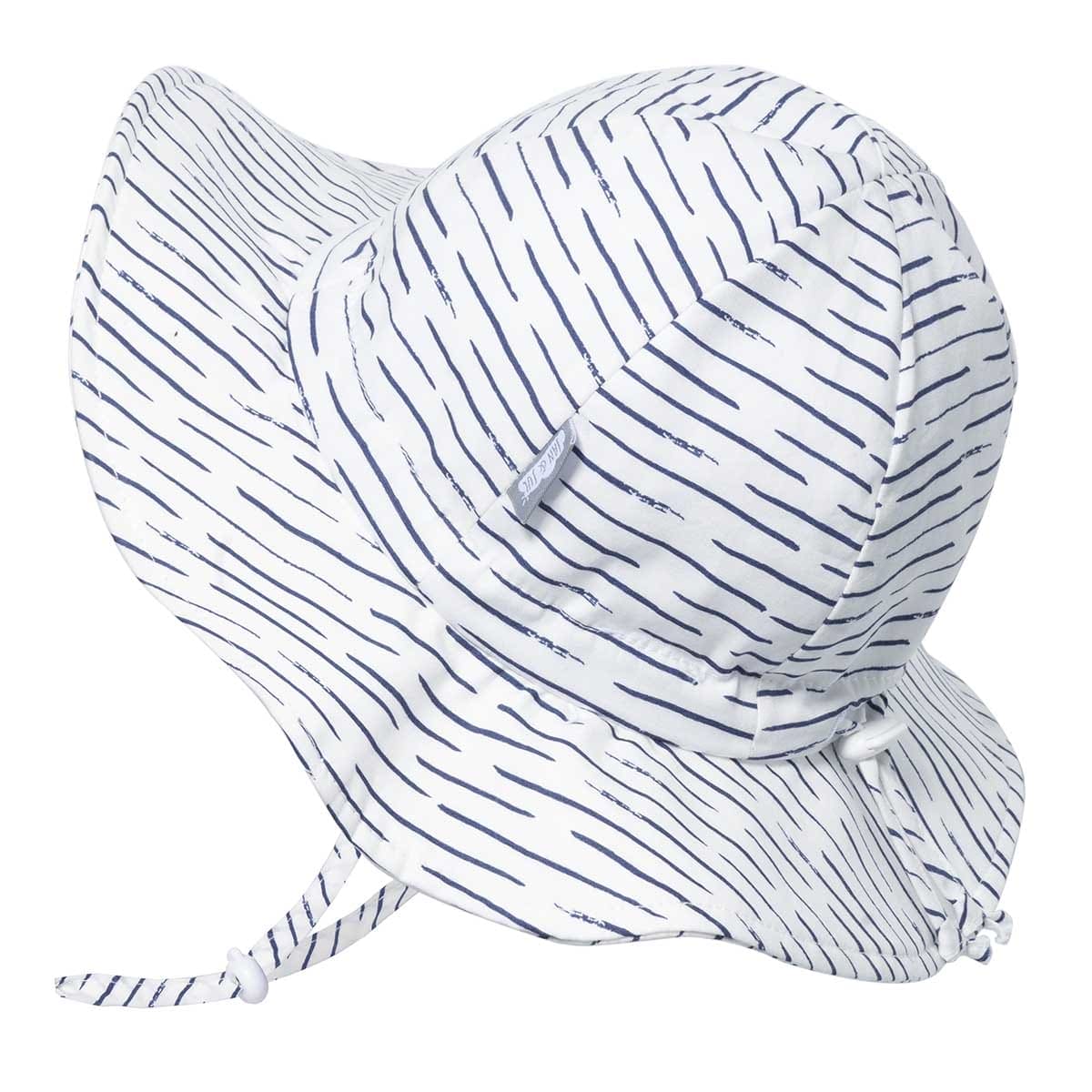 Jan & Jul Kids Gro-With-Me® Cotton Floppy UPF 50+ Sun Hats White Waves / XL (5-12Y) HCF0-WWV-XL