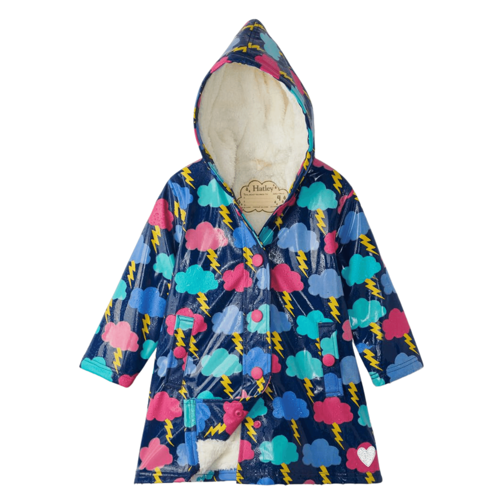 Hatley Lightning Clouds Sherpa Lined Colour Changing Splash Jacket Hatley Lightning Clouds Sherpa Lined Colour Changing Splash Jacket 