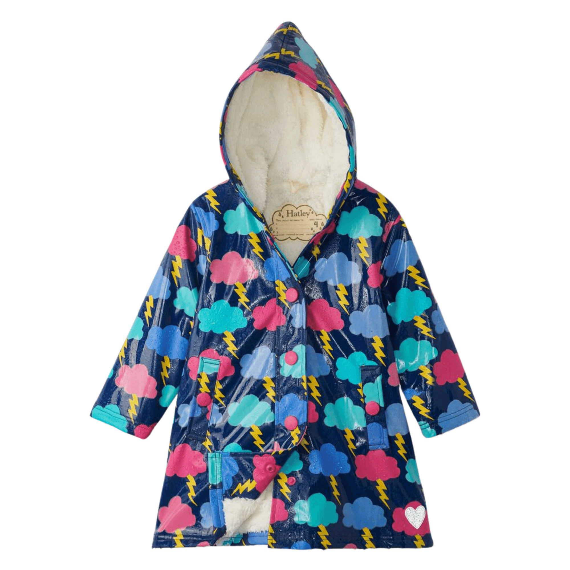 Hatley Lightning Clouds Sherpa Lined Colour Changing Splash Jacket Hatley Lightning Clouds Sherpa Lined Colour Changing Splash Jacket 
