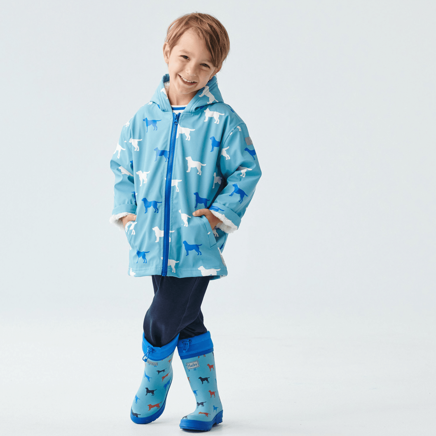 Hatley Friendly Labs Sherpa Lined Colour Changing Splash Jacket Hatley Friendly Labs Sherpa Lined Colour Changing Splash Jacket 