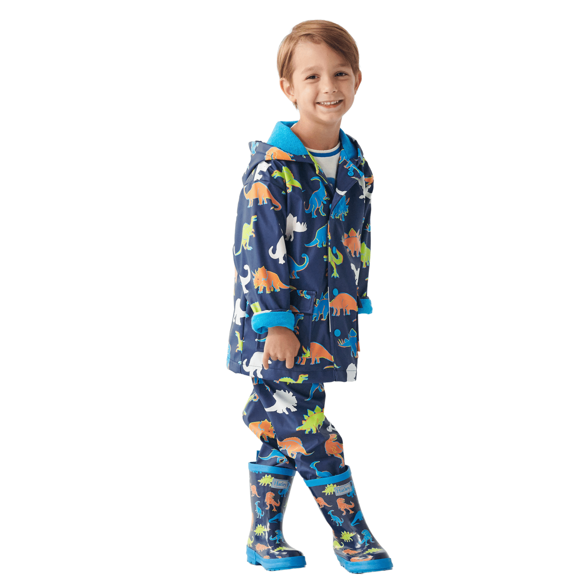 Hatley Linework Dinos Colour Changing Raincoat Hatley Linework Dinos Colour Changing Raincoat 