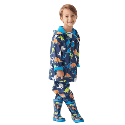 Hatley Linework Dinos Colour Changing Raincoat Hatley Linework Dinos Colour Changing Raincoat 