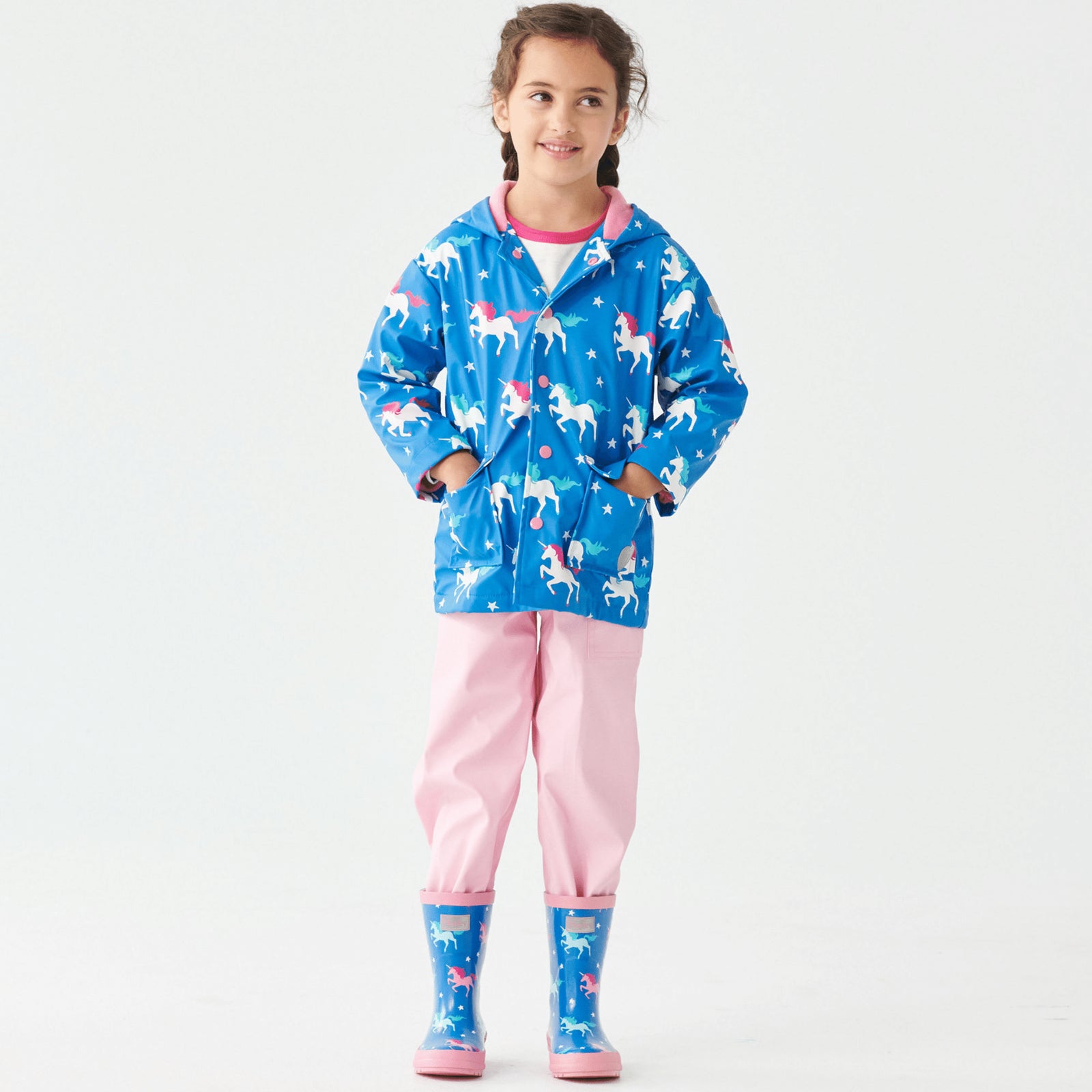 Hatley Twinkle Unicorns Colour Changing Raincoat Hatley Twinkle Unicorns Colour Changing Raincoat 