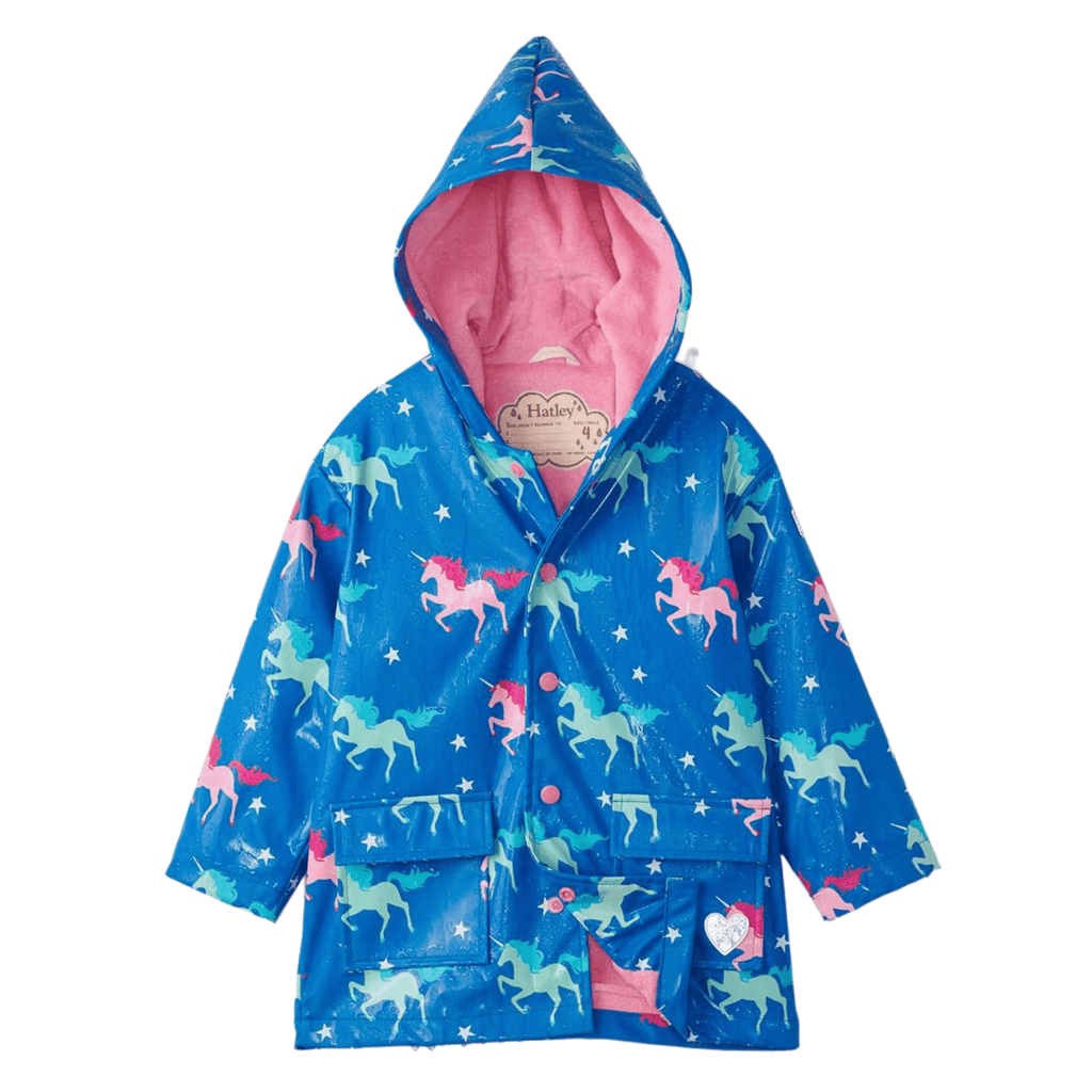 Hatley Twinkle Unicorns Colour Changing Raincoat Hatley Twinkle Unicorns Colour Changing Raincoat 