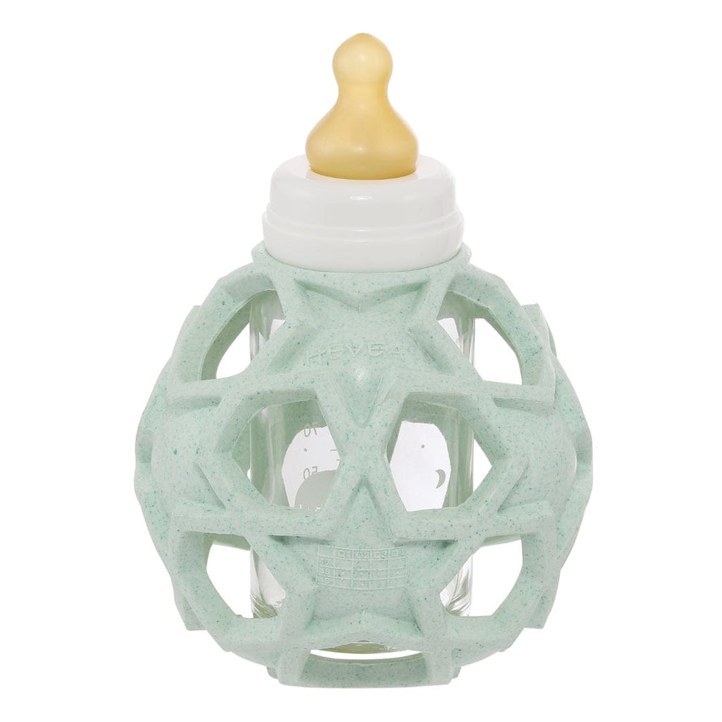 Hevea 2 in 1 Baby Glass Bottle 120ml with Upcycled Star Ball Mint HE-FD-Bottle-Mint