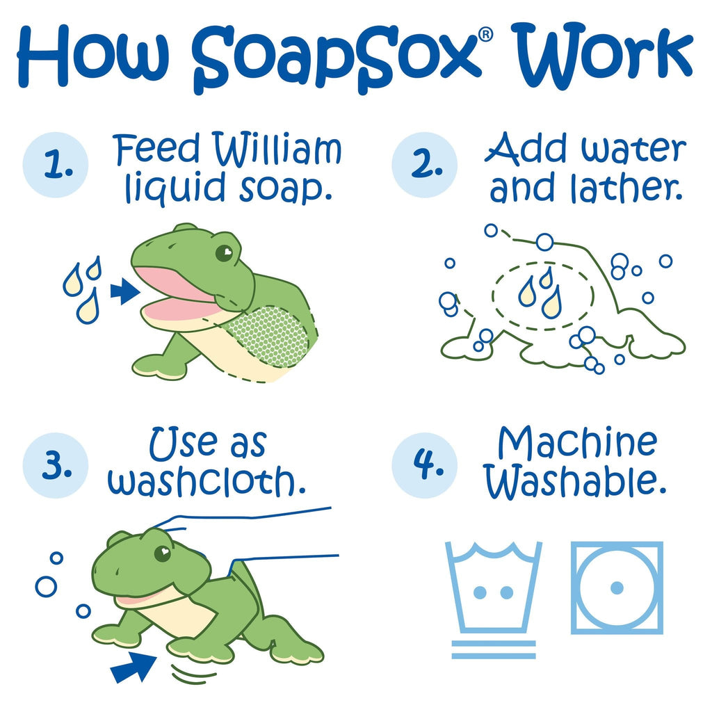 SoapSox William the Frog Bath Toy Sponge SoapSox William the Frog Bath Toy Sponge 