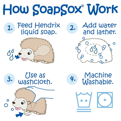 SoapSox Hendrix the Hedgehog Bath Toy Sponge SoapSox Hendrix the Hedgehog Bath Toy Sponge 