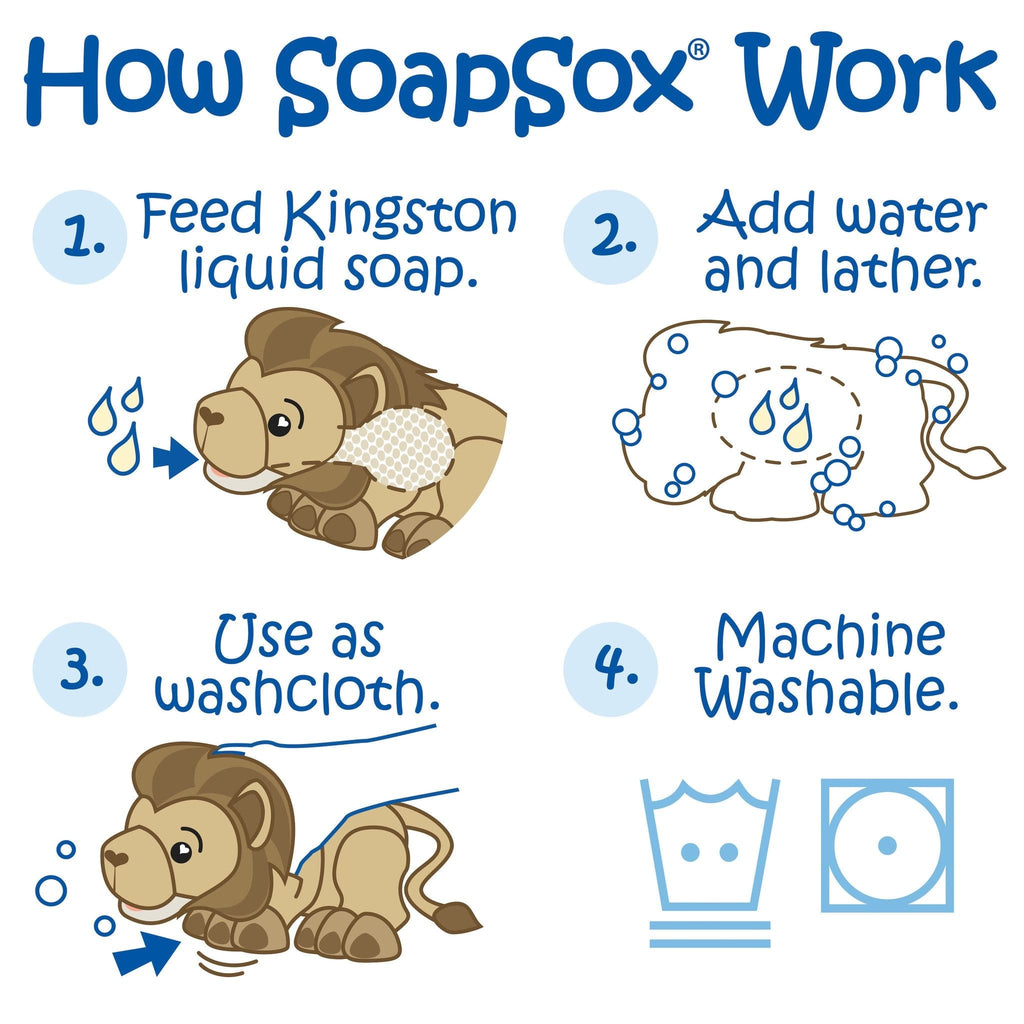 SoapSox Kingston the Lion Bath Toy Sponge SoapSox Kingston the Lion Bath Toy Sponge 