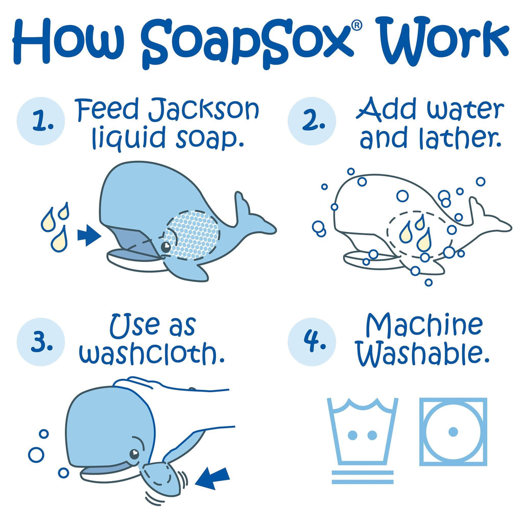 SoapSox Jackson the Whale Bath Toy Sponge SoapSox Jackson the Whale Bath Toy Sponge 
