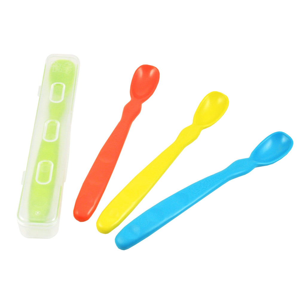 Re-Play Infant Spoons 4 Pack Green-Sky Blue-Red-Yellow RP-BSpoon-GreSkyRedYel
