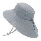 Jan & Jul Kids Gro-With-Me® Cotton Adventure UPF 50+ Sun Hats Grey / XL (5-12Y) HCA0-GRA-XL