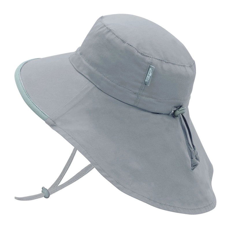 Jan & Jul Kids Gro-With-Me® Cotton Adventure UPF 50+ Sun Hats Grey / XL (5-12Y) HCA0-GRA-XL