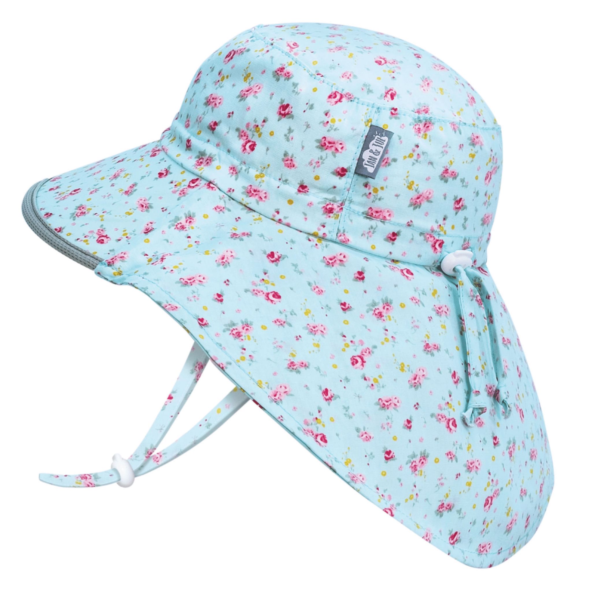 Jan & Jul Kids Gro-With-Me® Cotton Adventure UPF 50+ Sun Hats Retro Rose / XL (5-12Y) HCA0-ROS-XL