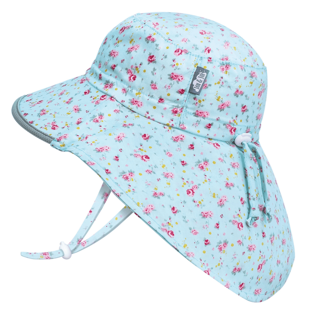 Jan & Jul Kids Gro-With-Me® Cotton Adventure UPF 50+ Sun Hats Retro Rose / XL (5-12Y) HCA0-ROS-XL