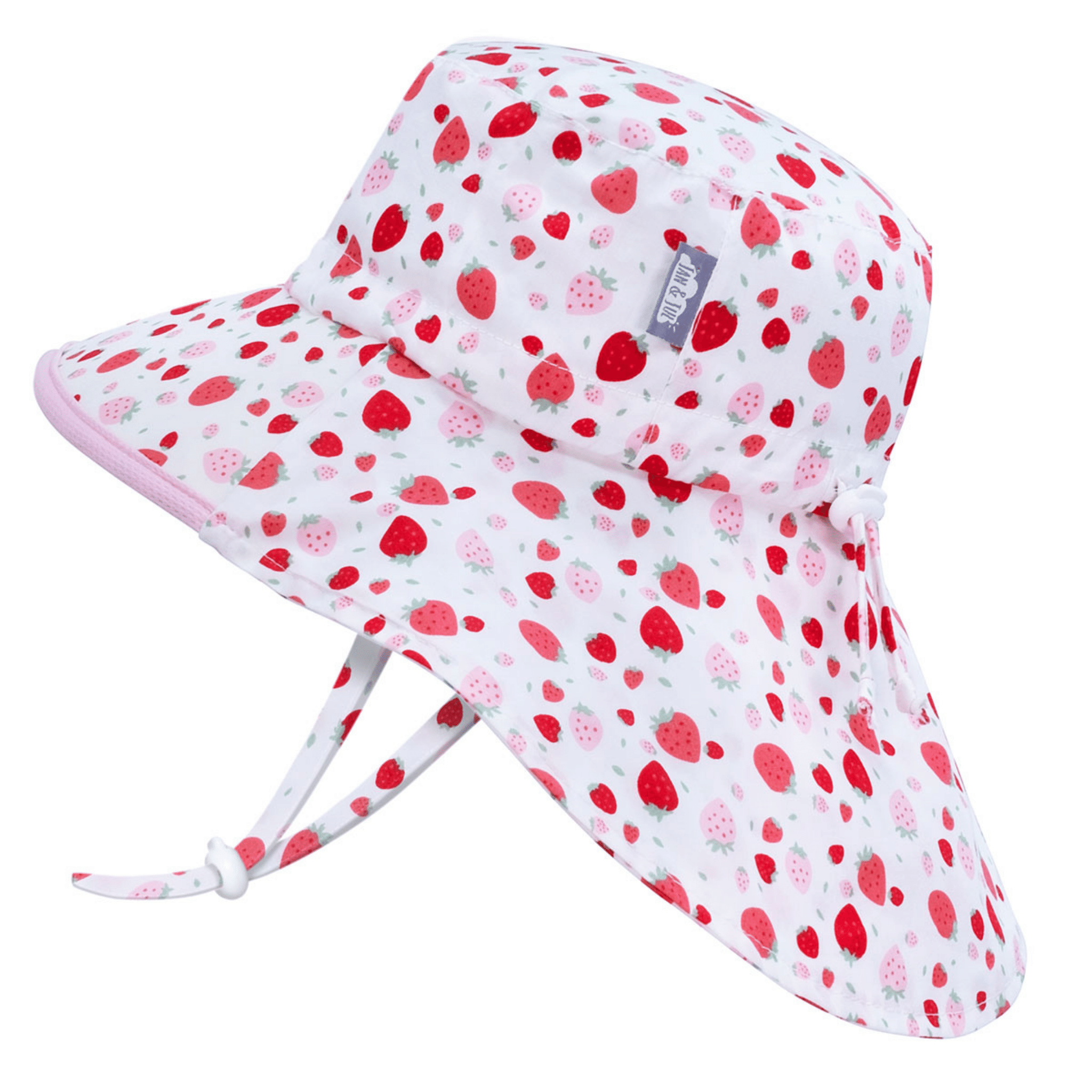 Jan & Jul Kids Gro-With-Me® Cotton Adventure UPF 50+ Sun Hats Strawberry / XL (5-12Y) HCA0-STR-XL