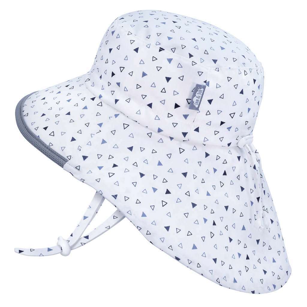 Jan & Jul Kids Gro-With-Me® Cotton Adventure UPF 50+ Sun Hats Triangles / XL (5-12Y) HCA0-TRI-XL