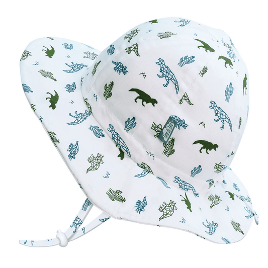 Jan & Jul Kids Gro-With-Me® Cotton Floppy UPF 50+ Sun Hats Dino / XL (5-12Y) HCF0-DNO-XL