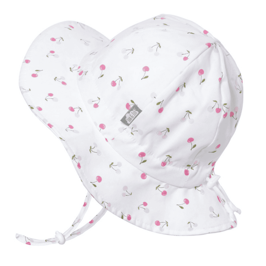 Jan & Jul Kids Gro-With-Me® Cotton Floppy UPF 50+ Sun Hats Cherries / XL (5-12Y) HCF0-CHE-XL