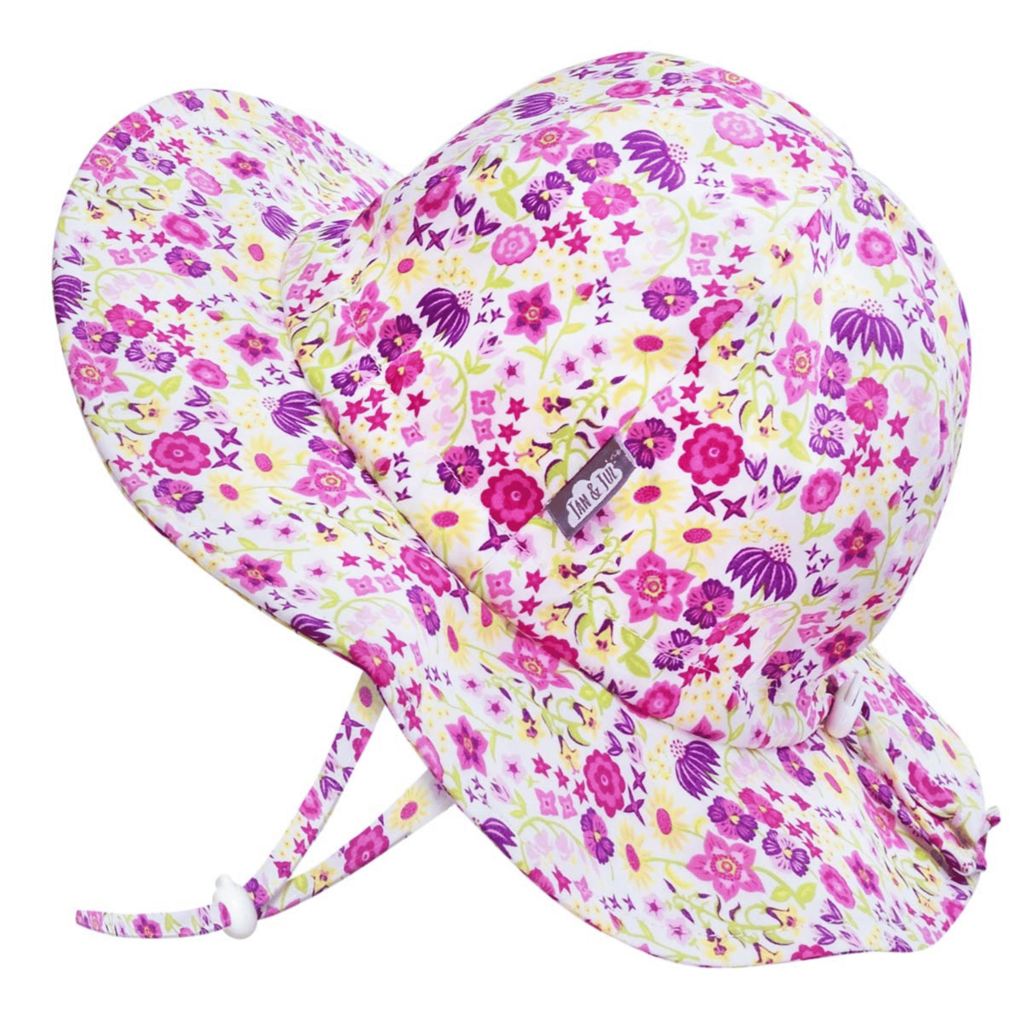 Jan & Jul Kids Gro-With-Me® Cotton Floppy UPF 50+ Sun Hats Wildflower / XL (5-12Y) HCF0-WDF-XL