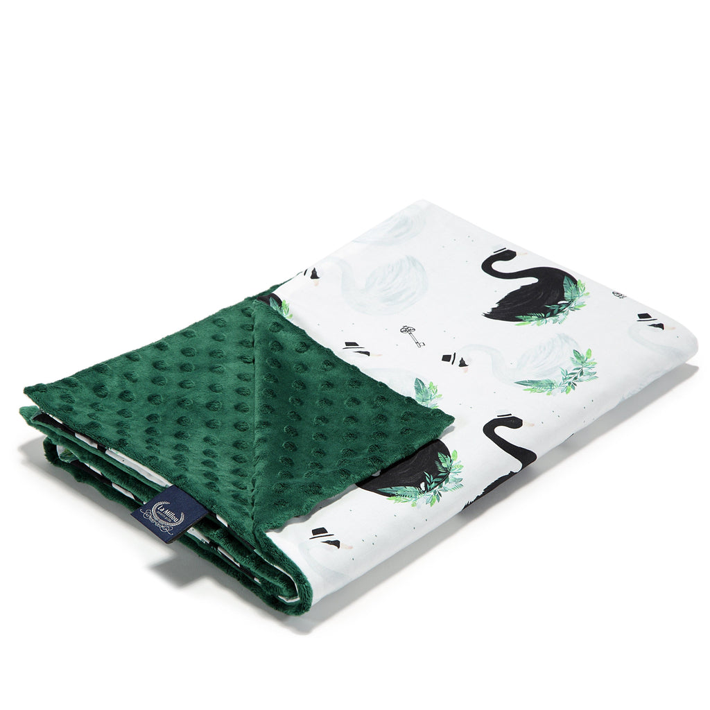 La Millou Light Toddler Large Blanket - Jungle Swan | Bottle Green La Millou Light Toddler Large Blanket - Jungle Swan | Bottle Green 
