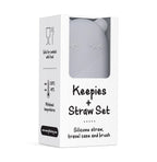We Might Be Tiny Silicone Keepie + Straw Set We Might Be Tiny Silicone Keepie + Straw Set 