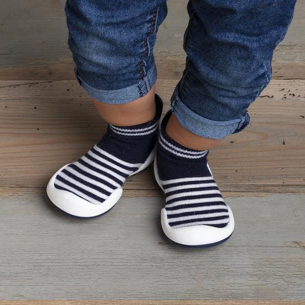 Komuello Marine Boy Baby Rubber Sole Sock Shoes Komuello Marine Boy Baby Rubber Sole Sock Shoes 