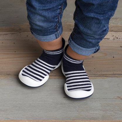 Komuello Marine Boy Baby Rubber Sole Sock Shoes Komuello Marine Boy Baby Rubber Sole Sock Shoes 