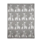 Mister Fly Keepsake Giraffe Mum and Baby Cotton Knitted Baby Blanket Mister Fly Keepsake Giraffe Mum and Baby Cotton Knitted Baby Blanket 