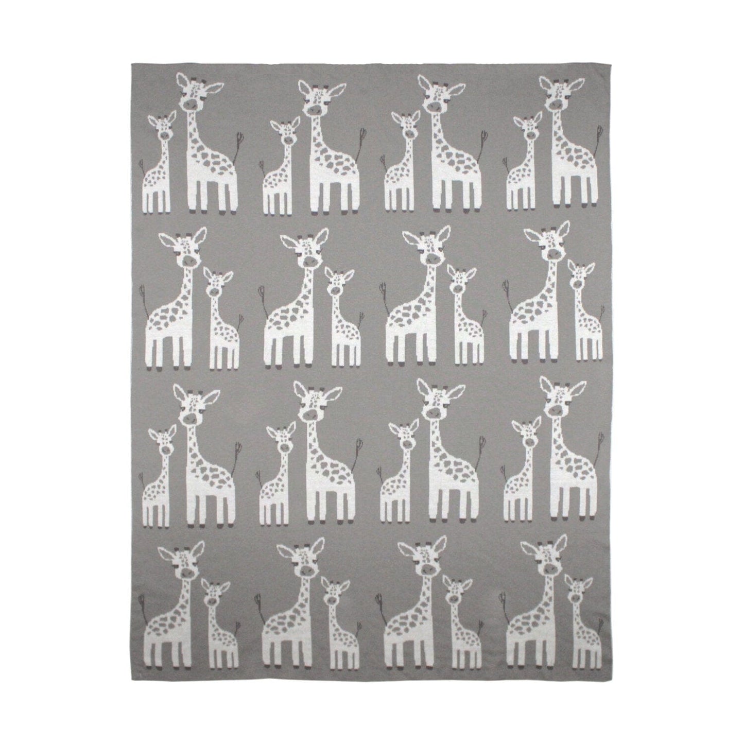 Mister Fly Keepsake Giraffe Mum and Baby Cotton Knitted Baby Blanket Mister Fly Keepsake Giraffe Mum and Baby Cotton Knitted Baby Blanket 