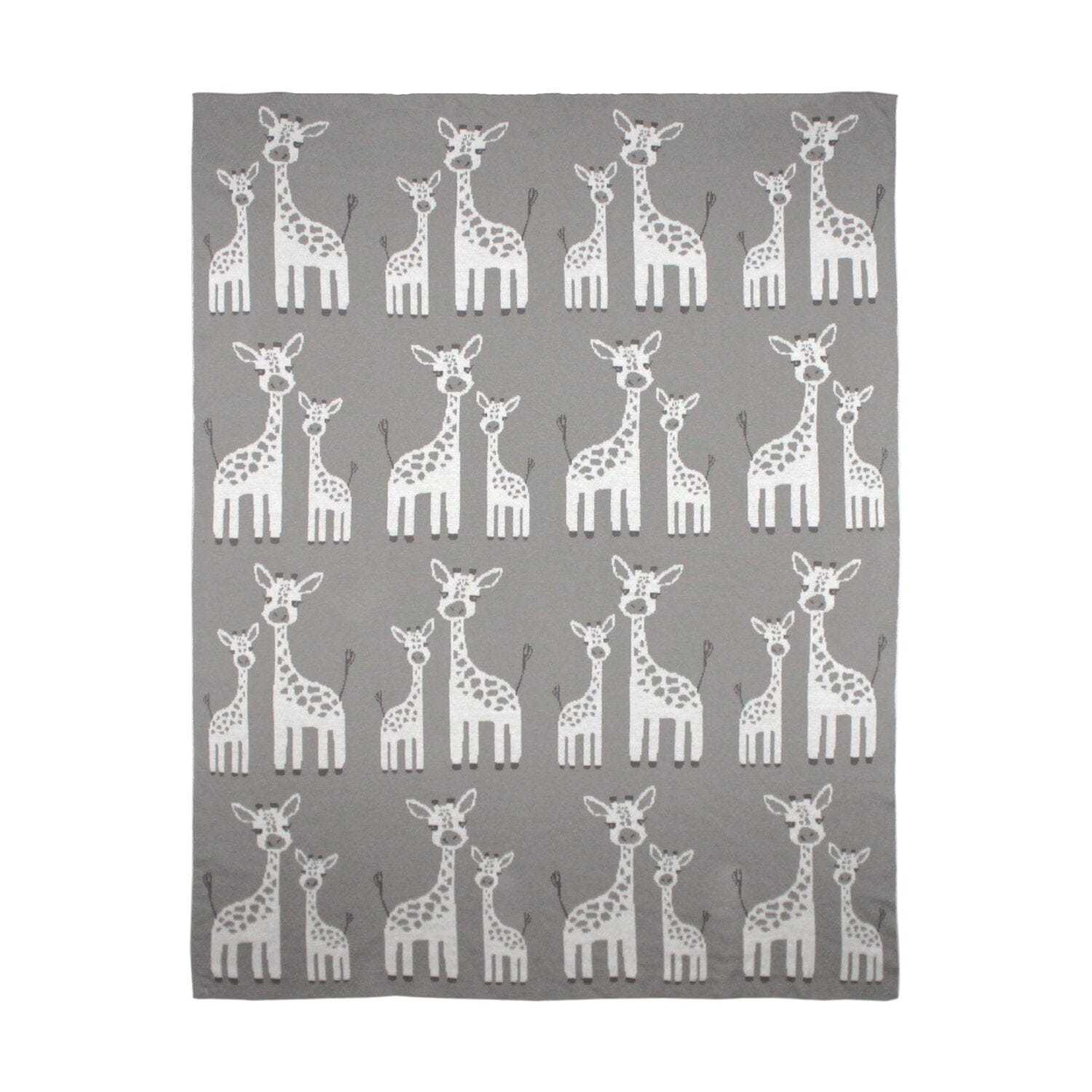 Mister Fly Keepsake Giraffe Mum and Baby Cotton Knitted Baby Blanket Mister Fly Keepsake Giraffe Mum and Baby Cotton Knitted Baby Blanket 