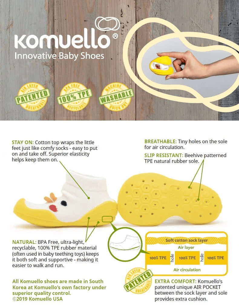 Komuello Mars Baby Rubber Sole Sock Shoes Komuello Mars Baby Rubber Sole Sock Shoes 