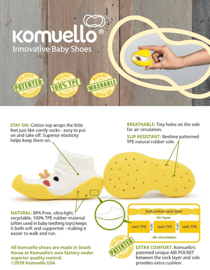 Komuello Mars Baby Rubber Sole Sock Shoes Komuello Mars Baby Rubber Sole Sock Shoes 