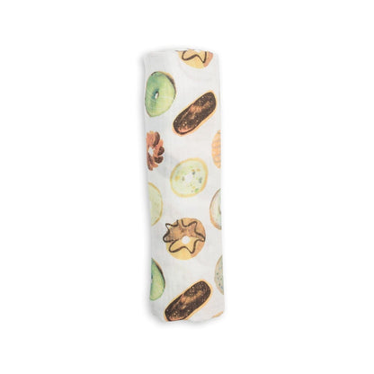 Lulujo Muslin Bamboo Swaddling Blanket Donuts LJ152