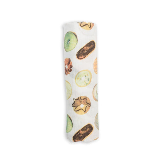 Lulujo Muslin Bamboo Swaddling Blanket Donuts LJ152