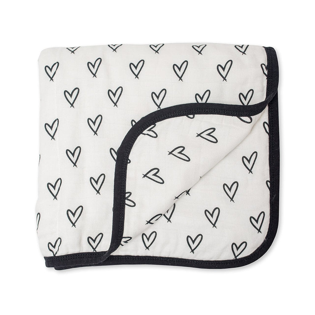 Lulujo Deluxe Muslin Quilt Messy Heart LJ306