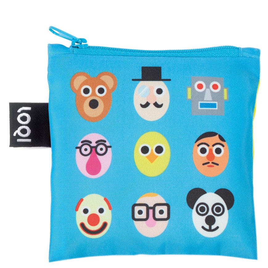 LOQI Stephen Cheetham Faces II Reusable Tote Bag LOQI Stephen Cheetham Faces II Reusable Tote Bag 