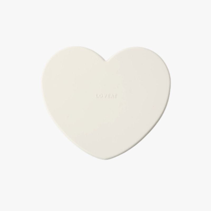LOVEAT Heart Silicone Lunchbox 450ml Almond Milk 